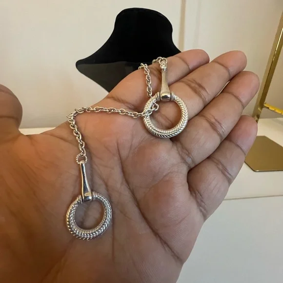 Judith Ripka Sterling Silver Necklace with Circular Equestrian Accents - Picture 4 of 6